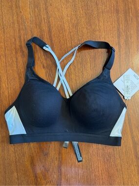 Victoria's Secret Black Sports Bra with Silver Accents